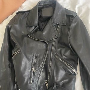 All saints leather jacket